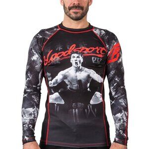 Fusion Fight Gear BJJ Rashguard Bloodsport Martial Arts Long Sleeve Men's Size M